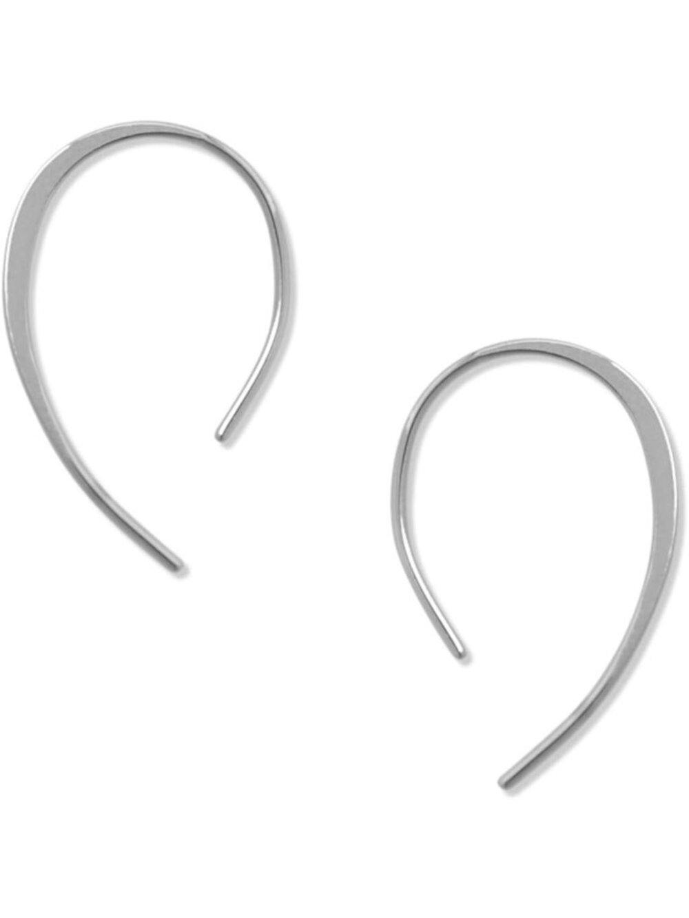 Lightweight Open Hoop Threader Earrings - Upside Down Dangle Design, Chic Style